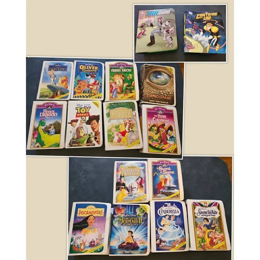 McDonalds 1995 Walt Disney Masterpiece Collection Happy Meal VHS Toys SET of 16